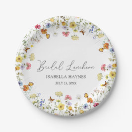 Wildblume Boho Botanical Bridal Luncheon Dusche Pappteller