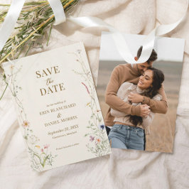 Wildblume Boho | Botanisches Foto Save the Date