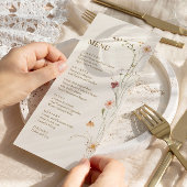 Wildblume Boho | Botanisches Menü Menükarte