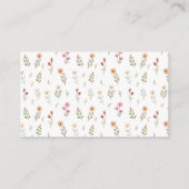 Wildblume Boho Brautparty Begleitkarte (Rückseite)