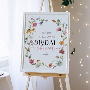 Wildblume Boho Brautparty Begrüßungspaket Poster