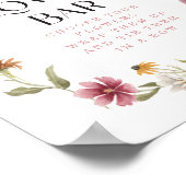 Wildblume Boho Brautparty Blume Bar Signatur Poster (Ecke)