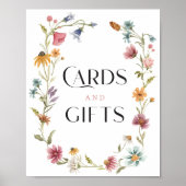 Wildblume Boho Brautparty Cards Schild (Vorne)