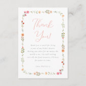 Wildblume Boho Brautparty Dankeskarte (Vorderseite)