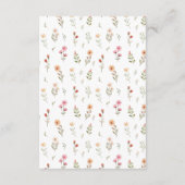 Wildblume Boho Brautparty Dankeskarte (Rückseite)