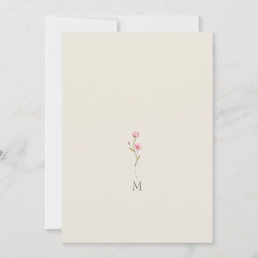 Wildblume Boho Brautparty Einladung (Rückseite)