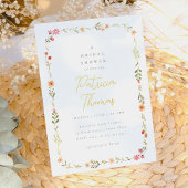 Wildblume Boho Brautparty Folieneinladung