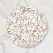 Wildblume Boho Brautparty im Blumengarten Geschenkanhänger (Rückseite)