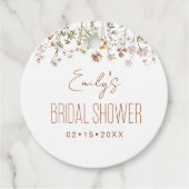 Wildblume Boho Brautparty im Blumengarten Geschenkanhänger (Vorderseite)