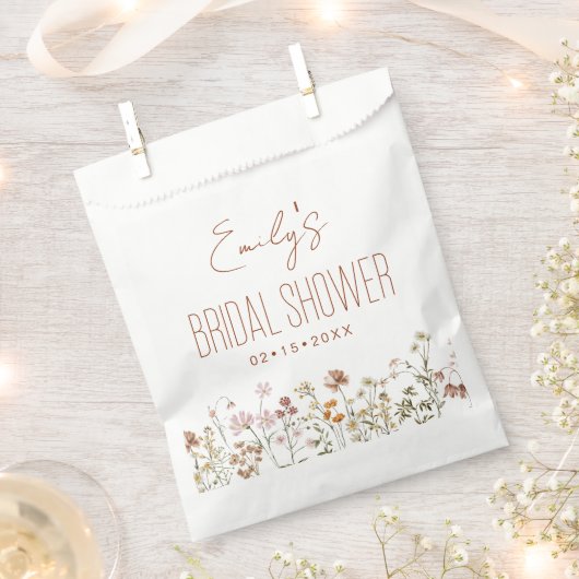 Wildblume Boho Brautparty im Blumengarten Geschenktütchen (Ausgeschnitten)