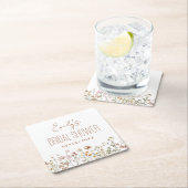 Wildblume Boho Brautparty im Blumengarten Rechteckiger Pappuntersetzer (Vor Ort)