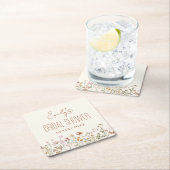 Wildblume Boho Brautparty im Blumengarten Rechteckiger Pappuntersetzer (Vor Ort)