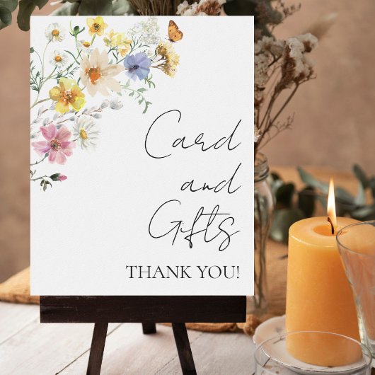 Wildblume Boho Brautparty Karten und Geschenke-Unt Poster