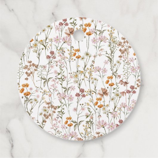 Wildblume Boho Brautparty Liebe im Blumengarten Geschenkanhänger (Rückseite)