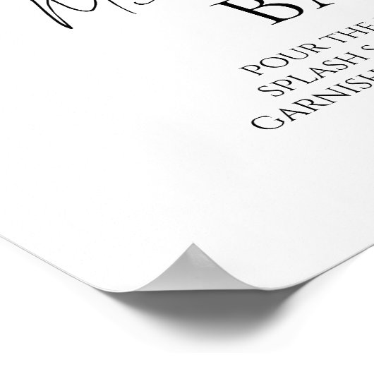 Wildblume Boho Brautparty Mimosa Bar Sign Poster (Ecke)