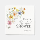 Wildblume Boho Brautparty Napkins Serviette (Vorderseite)