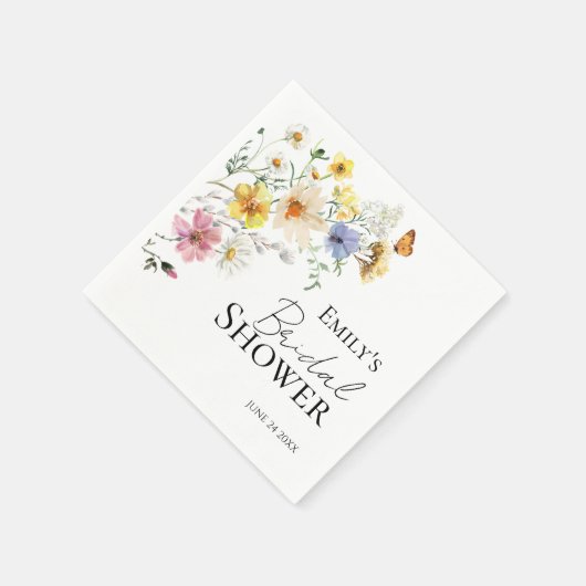 Wildblume Boho Brautparty Napkins Serviette (Ecke)