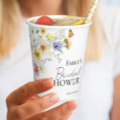 Wildblume Boho Brautparty Pappbecher