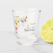 Wildblume Boho Brautparty Schnapsglas (Vorderseite)