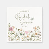 Wildblume Boho Brautparty Serviette (Vorderseite)