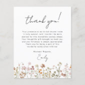 Wildblume Boho Brautparty Vielen Dank Karte (Vorderseite)