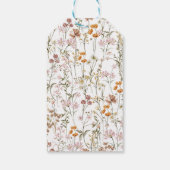 Wildblume Boho Brautparty Wasserfarbe im Blut Geschenkanhänger (Rückseite)