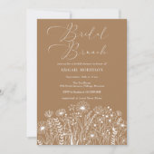 Wildblume Boho Bridal Brunch Dusche Einladung (Vorderseite)