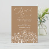 Wildblume Boho Bridal Brunch Dusche Einladung (Stehend Vorderseite)