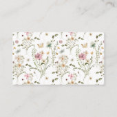 Wildblume Boho Bridal Display Showdusche Begleitkarte (Rückseite)