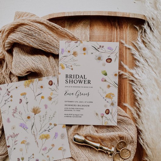 Wildblume Boho Bridal Dusche Einladung