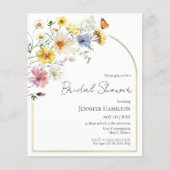 Wildblume Boho Bridal Einladung (Vorderseite)