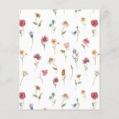 Wildblume Boho Bridal Einladung Flyer (Hinten)