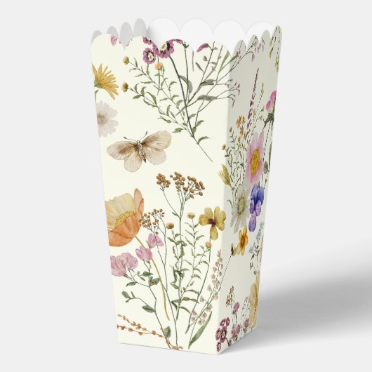 Wildblume Boho Butterfly Popcorn Geschenkschachtel (Rückseite)