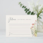Wildblume Boho Chic Advisor Cards Dankeskarte (Stehend Vorderseite)