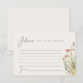 Wildblume Boho Chic Advisor Cards Dankeskarte (Vorne/Hinten)