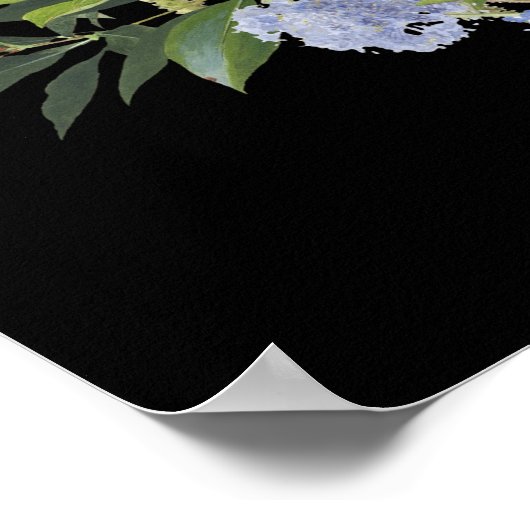 Wildblume Boho Chic Blumenkartentafeln Poster (Ecke)