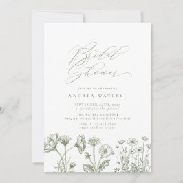 Wildblume Boho Chic Brautparty Einladung