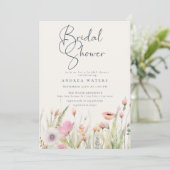 Wildblume Boho Chic Brautparty Einladung (Stehend Vorderseite)