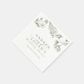 Wildblume Boho Chic Brautparty Serviette (Ecke)