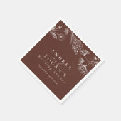 Wildblume Boho Chic Brautparty Serviette (Ecke)