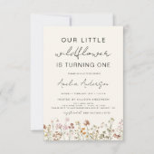 Wildblume Boho Chic Einladung (Vorderseite)
