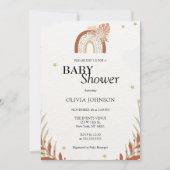 Wildblume Boho Chic Gender Neutral Baby Dusche Einladung (Vorderseite)