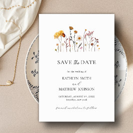 Wildblume Boho Chic Modern Whimsical Floral Save The Date