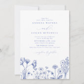 Wildblume Boho Chic Wedding Einladung (Vorderseite)