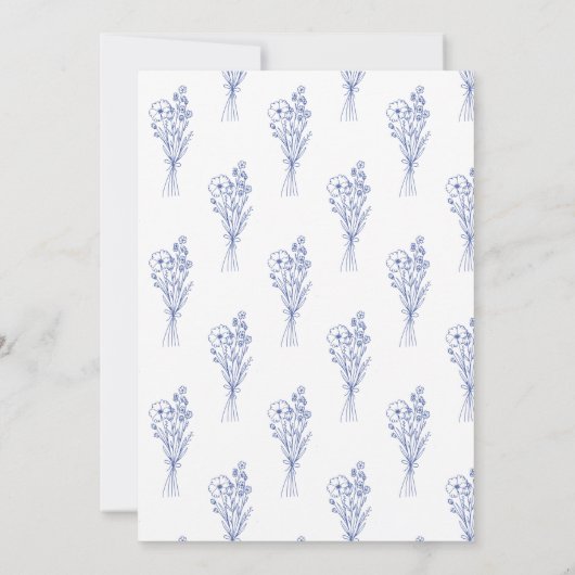 Wildblume Boho Chic Wedding Einladung (Rückseite)