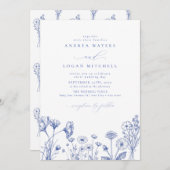 Wildblume Boho Chic Wedding Einladung (Vorne/Hinten)