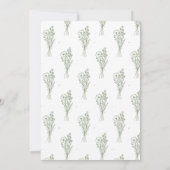 Wildblume Boho Chic Wedding Einladung (Rückseite)