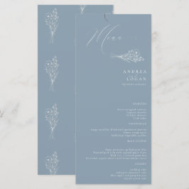 Wildblume Boho Chic Wedding Menükarte