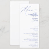 Wildblume Boho Chic Wedding Menükarte (Vorne/Hinten)