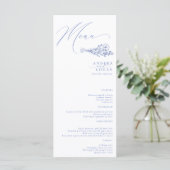Wildblume Boho Chic Wedding Menükarte (Stehend Vorderseite)